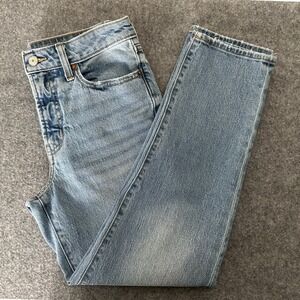 Old Navy High Rise OG Straight Ankle Jeans 4 Blue Secret Smooth 90s Normcore